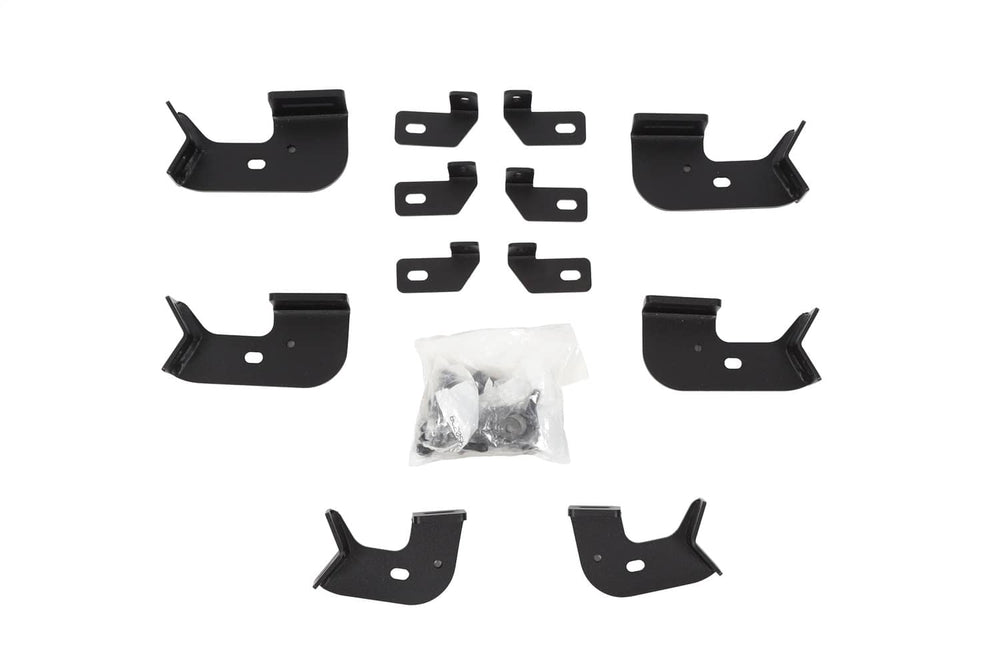 DeeZee Hex Black Cab Length Nerf Steps Brackets - 07-18 Wrangler JK
