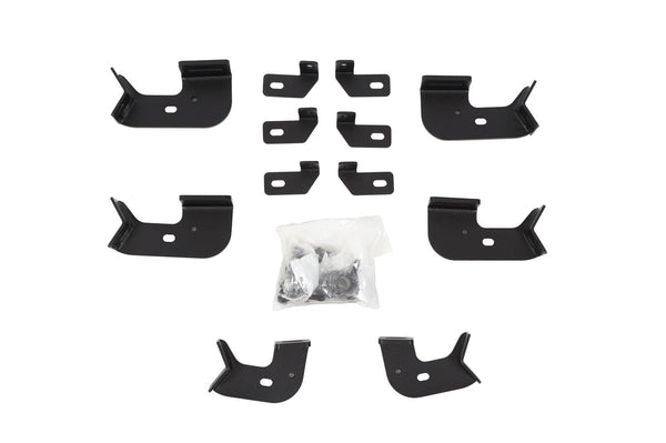 DeeZee Hex Black Cab Length Nerf Steps Brackets - 07-18 Wrangler JK