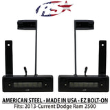 2013-Current Dodge Ram 2500 Hitch Bar Reverse 7in LED Flood Lighting Heavy Duty Bolt-On Blacked Out Kit with Heated Lens