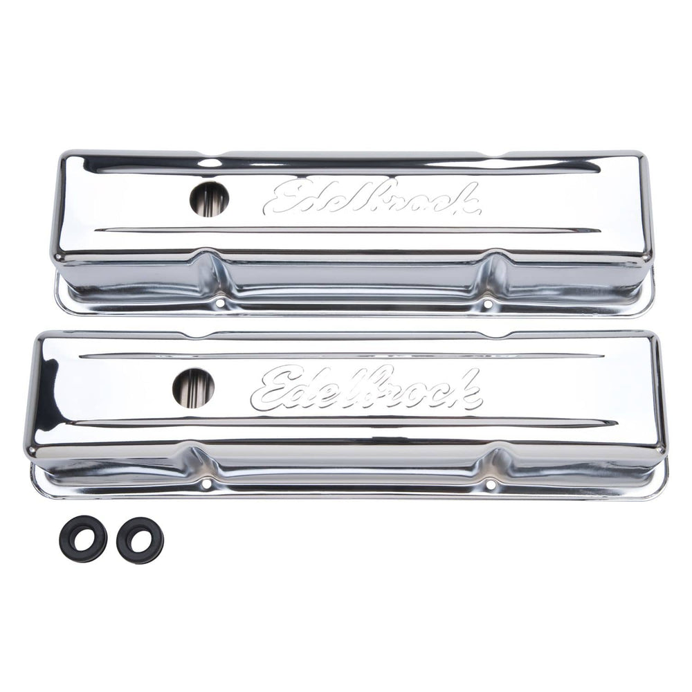 Valve Cover Chrome Chev 262-400 59-86 Tall - Edelbrock