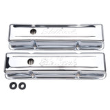 VALVE COVER CHROME CHEV 262-400 59-86 TALL - EDELBROCK