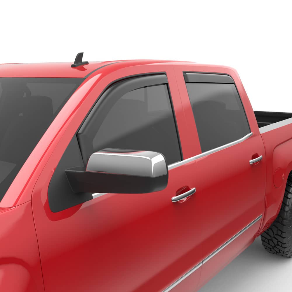 EGR Matte in Channel Ventvisor - 14-18 Silverado/Sierra 1500 Crew / 15-19 Silverado/Sierra HD Crew