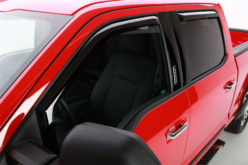 EGR Dark Smoke in Channel Ventvisor - 15-25 F150 Extended Cab / 17-25 Super Duty Extended Cab