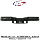 2021-2022 Ford F150 Hitch Bar Reverse 7in LED Flood Lighting Heavy Duty Bolt-On Blacked Out Kit with Heated Lens and Dua