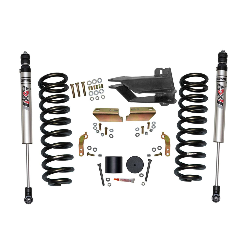 Skyjacker 2.5 in. Front Leveling Kit With ADX M2.0 Aluminum Monotube Shocks. — Gas — 2017-2025 Ford F-250 / F-350 Super Duty (F1720VBK-XM)