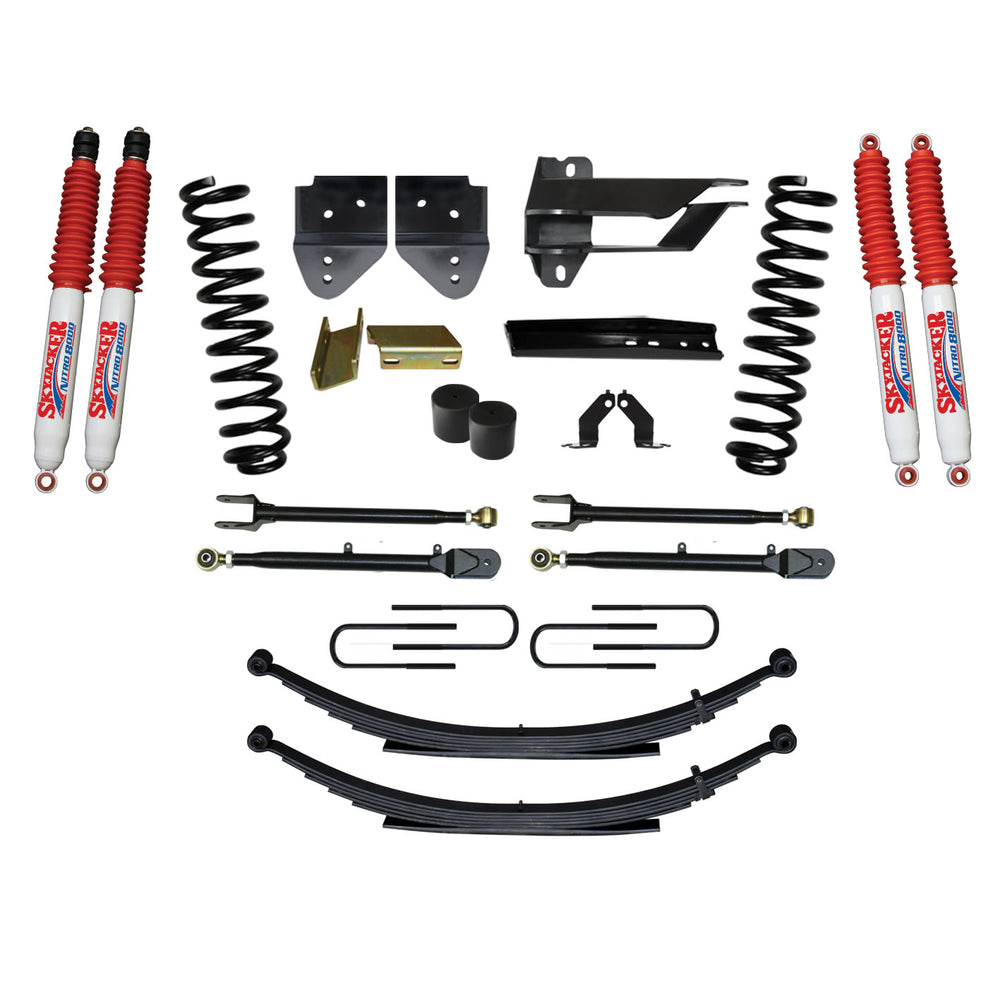 Skyjacker 4" Suspension Lift Kit with Shocks — 2017-2018 Ford F-250 / F-350 Super Duty 4WD, Gas (F174024KS-N)