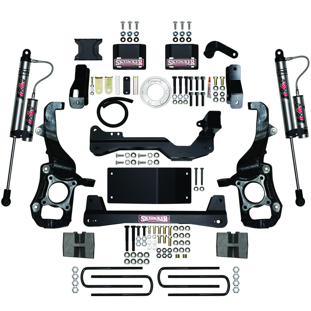 Skyjacker 4.5" Suspension Lift Kit with ADX 2.0 Remote Reservoir Monotube Shocks — 2021-2022 Ford F-150 (F2145BKX)