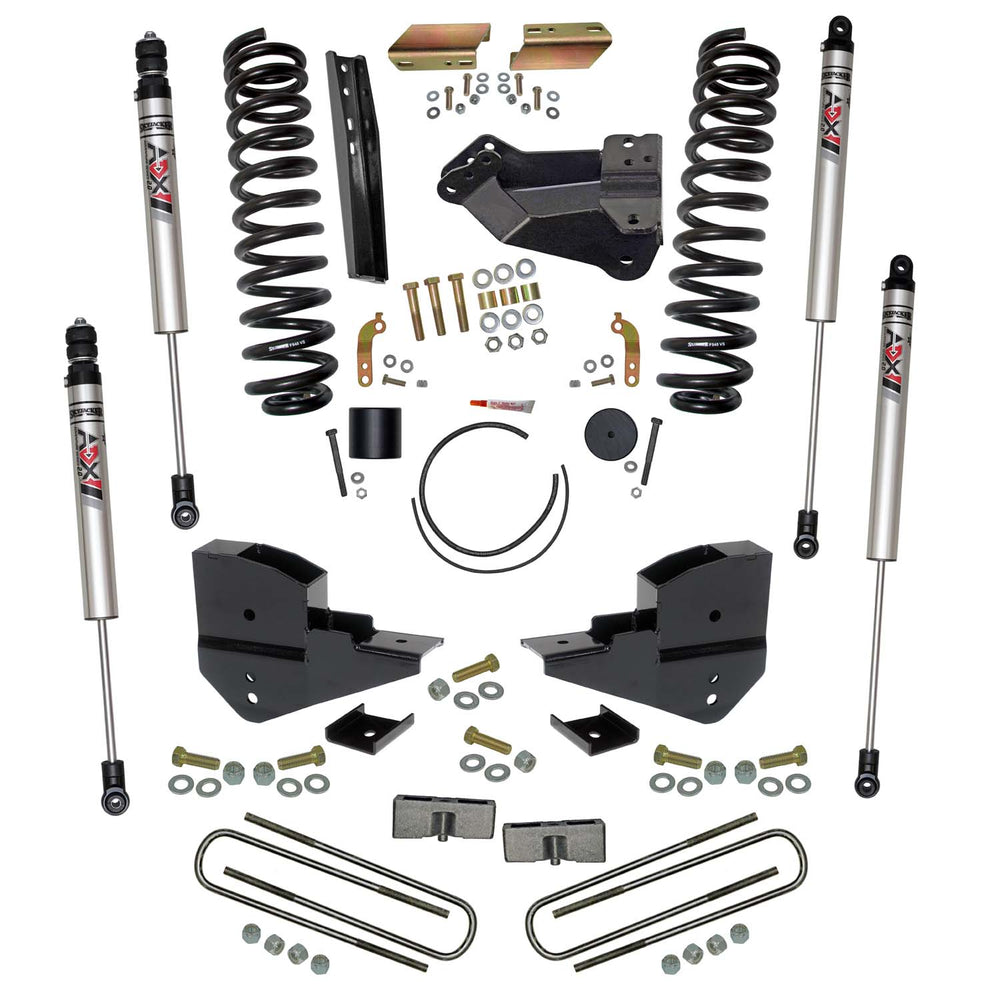 Skyjacker 4 in. Suspension Lift Kit With ADX M2.0 Aluminum Monotube Shocks. — Front — 2005-2018 Ford F-250 / F-350 Super Duty (F23451K-XM)