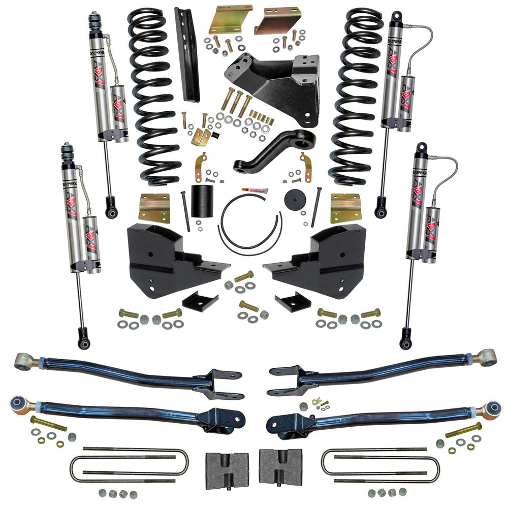 Skyjacker 6 in. Lift Kit with 4-Link Conversion and ADX 2.0 Remote Reservoir Shocks. — Rear — 2023-2025 Ford F-250 / F-350 Super Duty (F236024K-X)