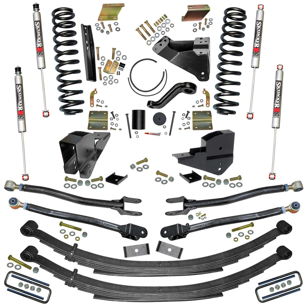 Skyjacker 6 In. Lift Kit with Coils, Leafs, 4-Link Conversion and M95 Monotube Shocks — Diesel — 2023-2025 Ford F-250 / F-350 Super Duty (F236524KS-M)