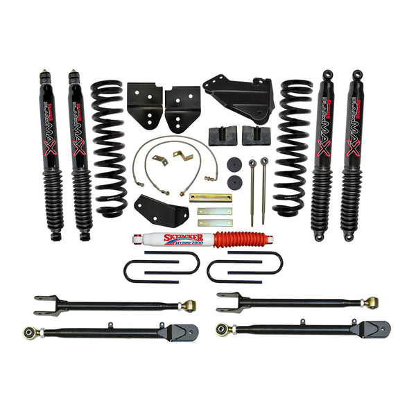 Skyjacker 4" Suspension Lift Kit with Shocks — 2005-2007 Ford F-250 Super Duty Diesel (F54524K-B)