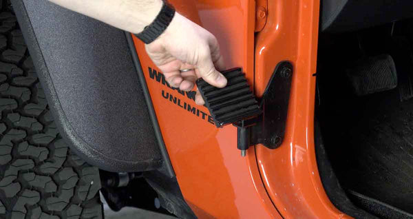 Kentrol/Fishbone Offroad 2007-2017 JK Foot Peg Set (Driver & Passenger) Black Powder Coated Steel