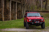 Kentrol/Fishbone Offroad 1984-2001 Cherokee Bullhead Front Winch Bumper with Grille Guard Recessed Mount Steel Black Powder Coat
