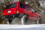 Kentrol/Fishbone Offroad 1987-2001 Cherokee Bullhead Rear Bumper With 2In Receiver And Drings Black Textured Powder Coat Steel