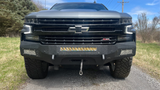 Kentrol/Fishbone Offroad 2019-2021 Silverado 1500 Rockfish Winch Bumper 2Stage Black Textured Powder Coat 1/8In Steel