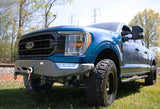 Kentrol/Fishbone Offroad 2021+ F150 Winch Plate For Pelican Front Bumper Black Textured 2Stage Powder Coat 3/16In Steel