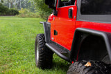 Kentrol/Fishbone Offroad 2004-2006 Wrangler Unlimited Rock Slider With Built In Tube Step Black Textured Powder Coat 3/16In Steel