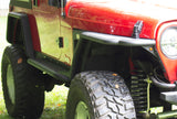 Kentrol/Fishbone Offroad 2004-2006 Wrangler Unlimited Rock Slider With Built In Tube Step Black Textured Powder Coat 3/16In Steel