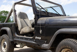 Kentrol/Fishbone Offroad 1987-1995 Wrangler Rock Slider With Tube Step Black Textured Powder Coat 3/16In Steel