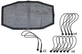 Kentrol/Fishbone Offroad 2018+ Wrangler Unlimited Rear Sun Shade In Nylon Mesh