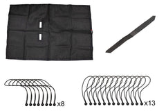 Kentrol/Fishbone Offroad 2018+ Wrangler Unlimited Full Sun Shade In Nylon Mesh