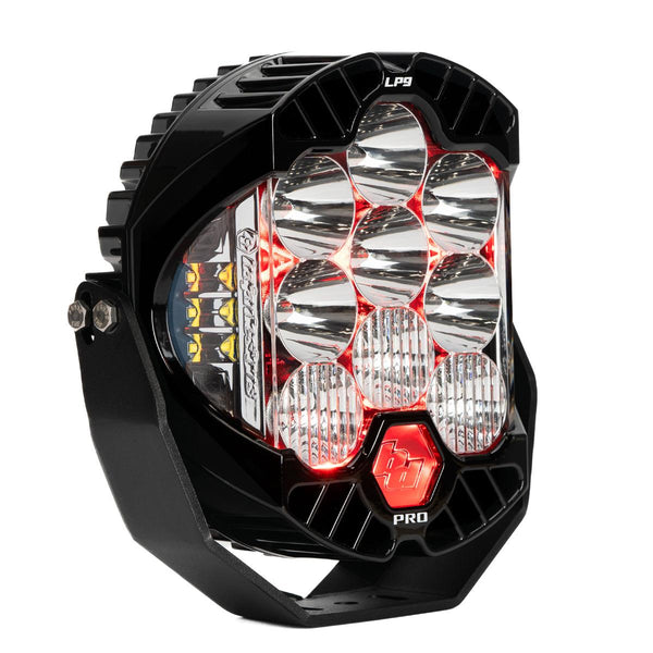 Baja Designs Phare auxiliaire DEL LP9 Pro (faisceau : conduite/combiné; couleur : transparent; rétroéclairage : rouge)