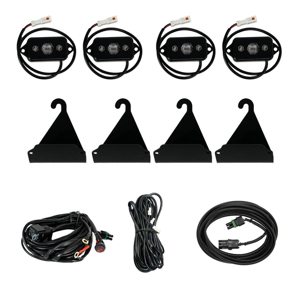 Baja Designs Toyota Bed Rail Cargo Light Kit - 2005-24 Toyota Tacoma, 2007-24 Toyota Tundra (Red)