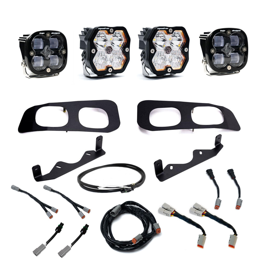 Baja Designs Ford Super Duty (23-26), Dual Fog Pocket Kit, Upfitter, Squadron Sport/SAE 2.0, Clear, SAE Fog