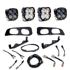 Baja Designs Ford Super Duty (23-26), Dual Fog Pocket Kit, Upfitter, Squadron Sport/SAE 2.0, Clear, SAE Fog