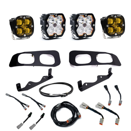 Ford Super Duty (23-26), Dual Fog Pocket Kit, Squadron Sport/SAE 2.0, Baja Amber, SAE Fog — FGXX ANG