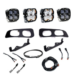 Baja Designs Ford Super Duty (23-26), Dual Fog Pocket Kit Upfitter, Squadron Pro/SAE 2.0, Clear, SAE Fog