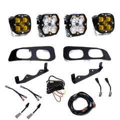 Baja Designs Ford Super Duty (2023-2026), Dual Fog Pocket Kit, Squadron Pro/SAE 2.0, Baja Amber, SAE Fog