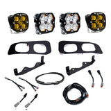 Ford Super Duty (23-26), Dual Fog Pocket Kit Upfitter, Squadron Pro/SAE 2.0, Baja Amber, SAE Fog — FGXX ANG