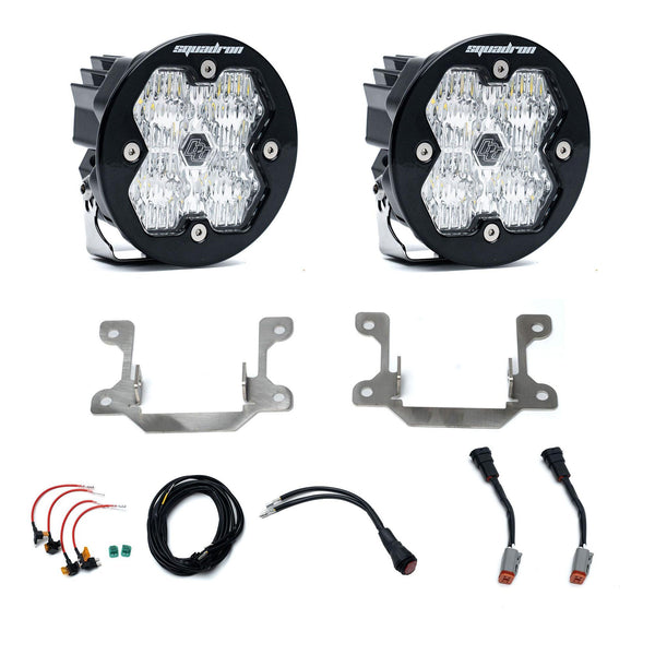 Baja Designs Dodge Ram 2500/3500 Big Horn (2019-2026), Fog Pocket Kit, Squadron Sport 2.0, Clear, WC
