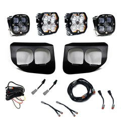 Baja Designs 2020-2022 Ford Super Duty, Dual Fog Pocket Kit, Squadron 2.0 Pro/SAE, Clear, SAE/Pro DC
