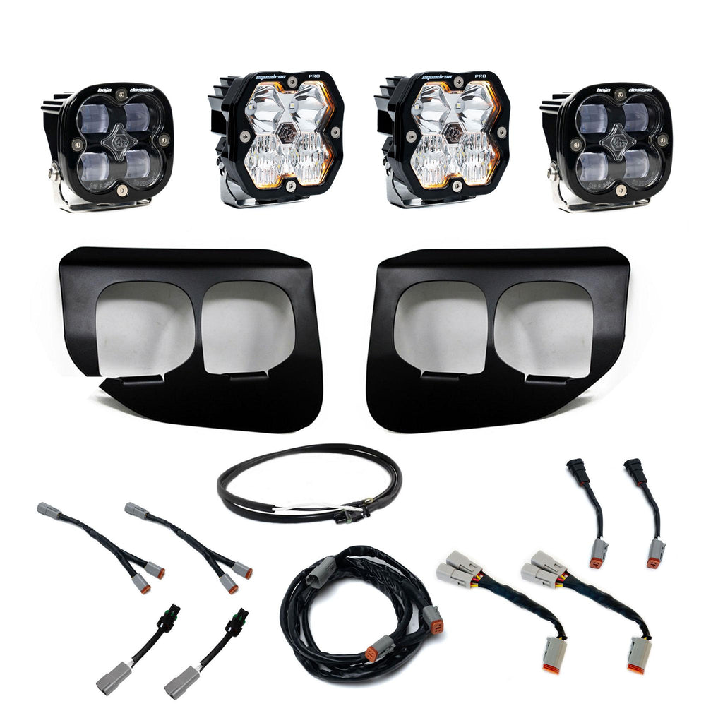 Baja Designs 2020-2022 Ford Super Duty, Dual Fog Pocket Kit Upfitter, Squadron Pro/SAE 2.0, Clear, SAE Fog