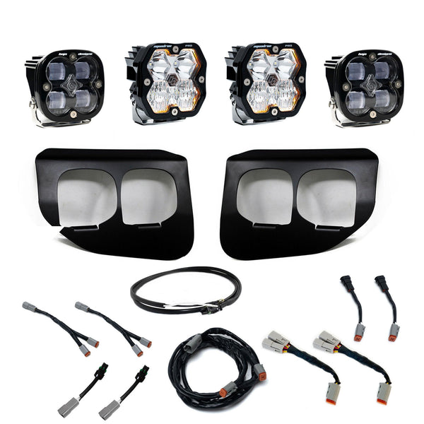 Baja Designs 2020-2022 Ford Super Duty, Dual Fog Pocket Kit Upfitter, Squadron Pro/SAE 2.0, Clear, SAE Fog