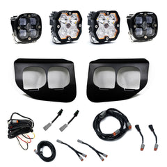Baja Designs 2020-2022 Ford Super Duty, Dual Fog Pocket Kit, Squadron 2.0 SAE/Sport, Clear, DC