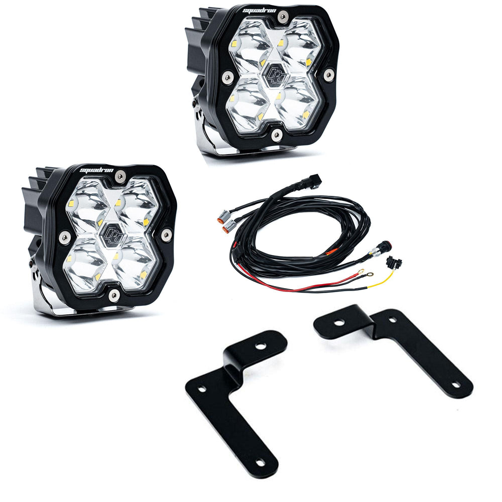 Baja Designs 2018-2026 Jeep JL/JT, 20-26 Gladiator, A-Pillar Sportsmen Kit, Squadron 2.0, Clear, Spot