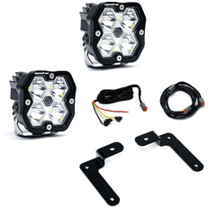 Baja Designs 2018-2026 Jeep JL/JT, 20-26 Gladiator, A-Pillar Sportsmen Kit w/Upfitter, Squadron Sport 2.0, Clear, Spot