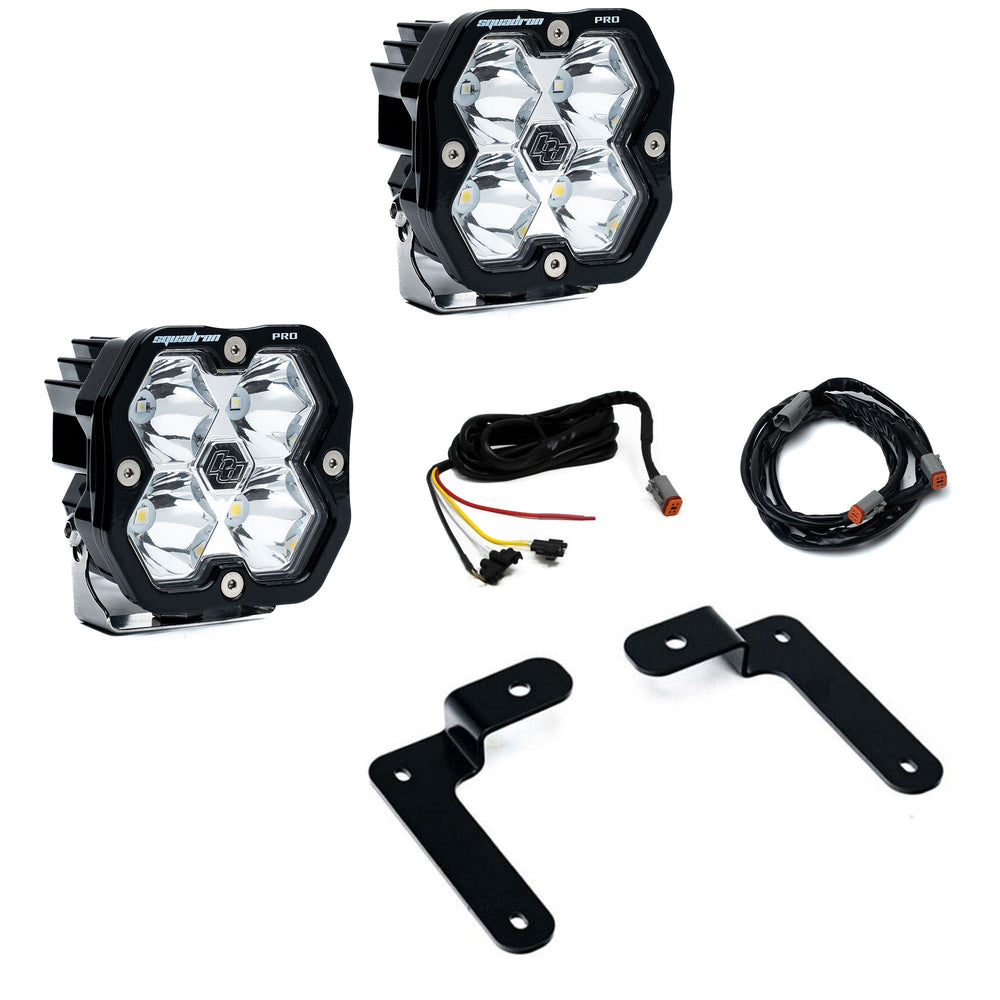 Baja Designs 2018-2026 Jeep JL/JT, 20-26 Gladiator, A-Pillar Pro Kit w/Upfitter, Squadron Pro 2.0, Clear, Spot