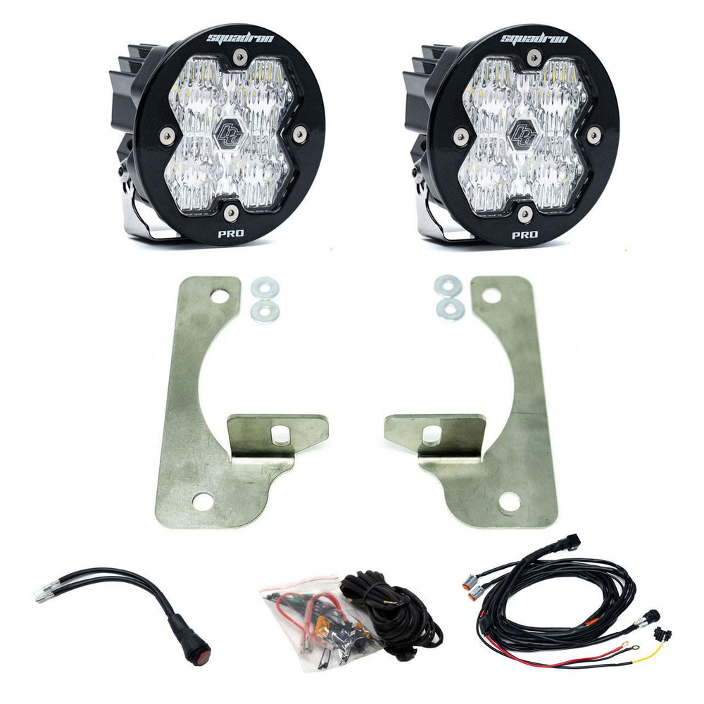 Baja Designs 2018-2026 Jeep JL/JT, 20-26 Gladiator, Fog Pocket Kit, OE Rubicon Bumper, Squadron-R Sport 2.0, Clear, WC