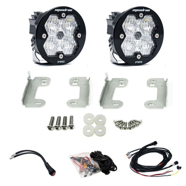 Baja Designs Ensemble pour logement d'antibrouillard - pare-chocs OE Sahara, 2018-2026 Jeep JL/JT, 20-26 Gladiator, Squadron-R Pro 2.0, transparent, éclairage d'angle large
