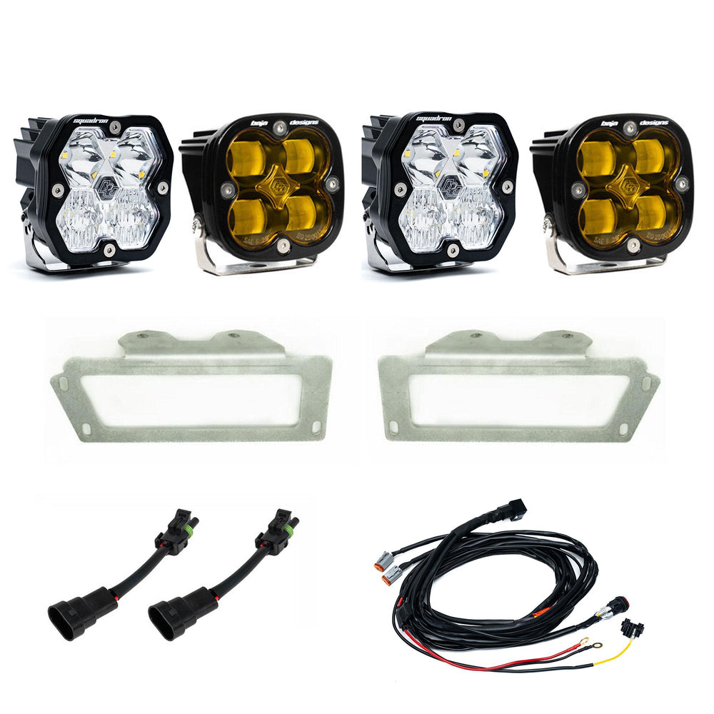 Baja Designs 2010-2018 Dodge Ram 2500/3500, 2009-2012 1500, Fog Pocket Kit, Squadron SAE 2.0, Baja Amber, SAE Fog