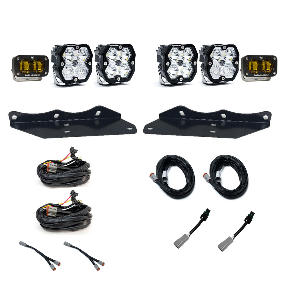 Baja Designs 2017-2020 Ford Raptor, Fog Pocket Kit Sportsman, Squadron SAE 2.0/S2, Baja Amber, SAE Fog