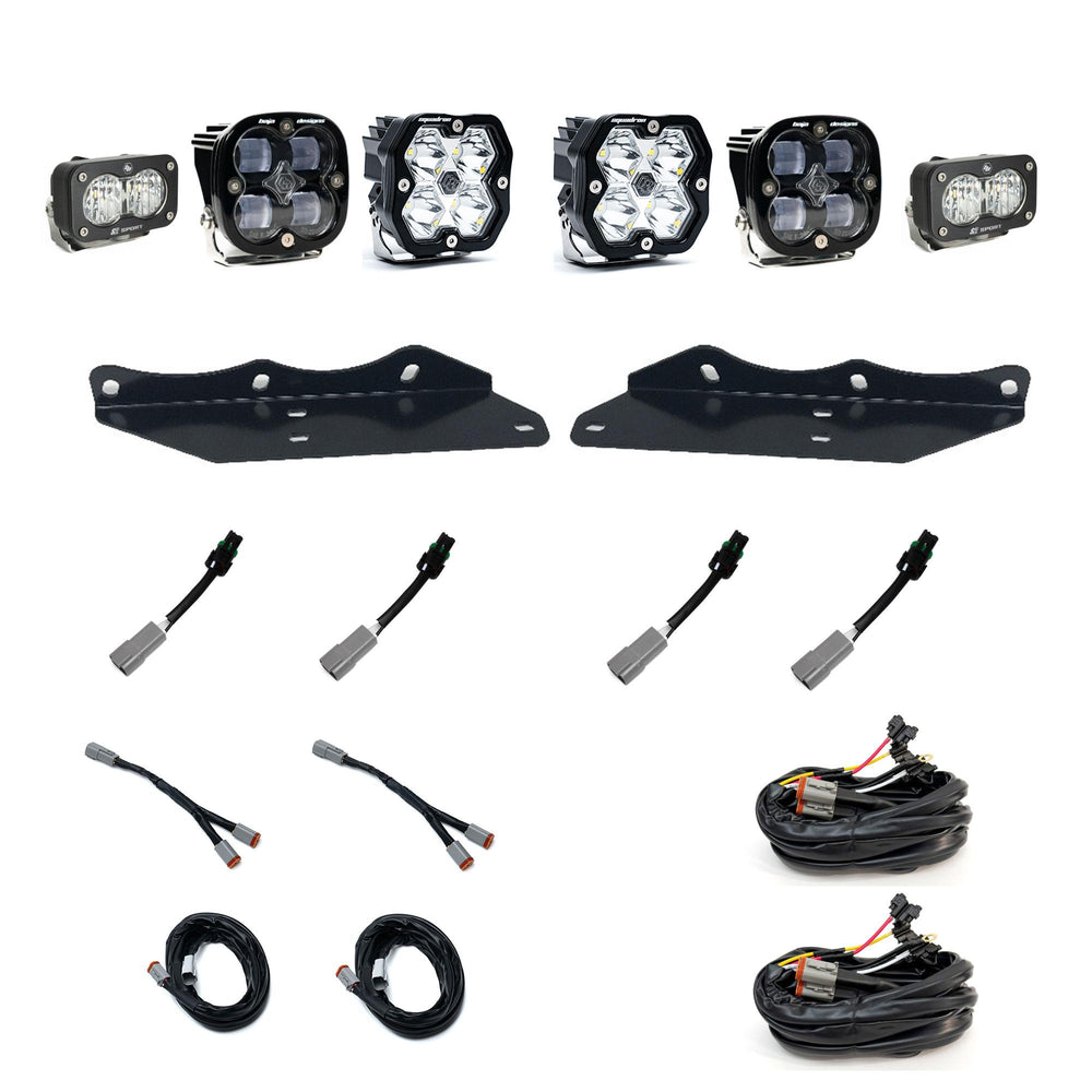 Baja Designs Ford, Raptor (17-20), Squadron 2.0 Sport Spot Clear, Squadron 1.0 SAE Clear, S2 Sport W/C Clear, Fog Pocket Ki