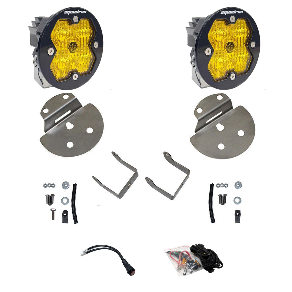 Baja Designs GM, Chevy/GMC HD, Canyon/Colorado/Sierra/Silverado (15-19) Squadron 2.0 Sport Amber FPK