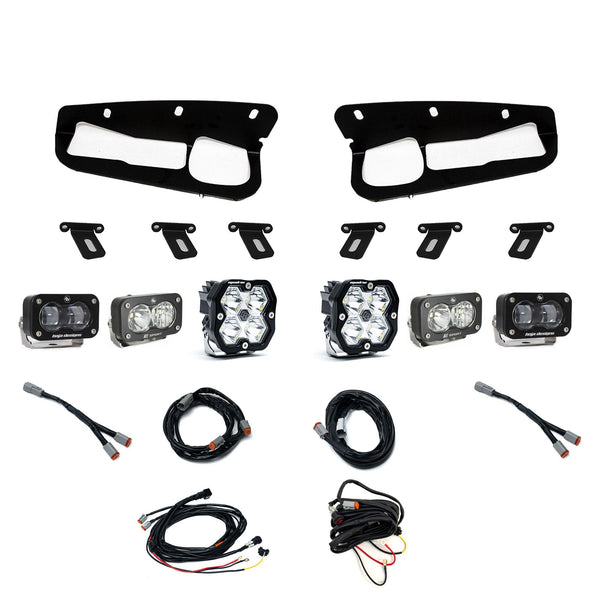 Baja Designs Ford, Bronco (21-26) S2 SAE Clear, S2 Sport D/C Clear, Squadron 2.0 Sport Clear Spot, Steel Bumper