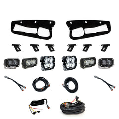 Baja Designs Ford, Bronco (21-26) S2 SAE Clear, S2 Pro D/C Clear, Squadron 2.0 Pro Spot Clear, FPK Steel Bumper w/ upfitter