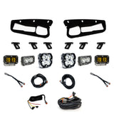 Ford, Bronco (21-26) S2 SAE Amber, S2 Sport D/C Clear, Squadron 2.0 Sport Clear Spot, Steel Bumper w/ upfitter